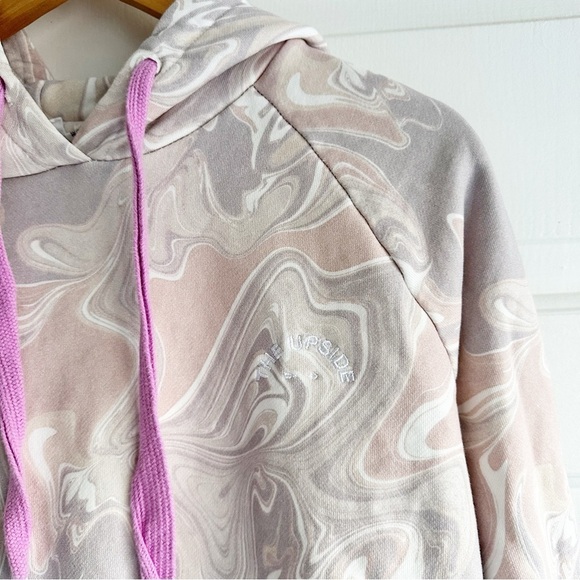Anthropologie x The Upside Marbled Cropped Hoodie Medium - Picture 3 of 7